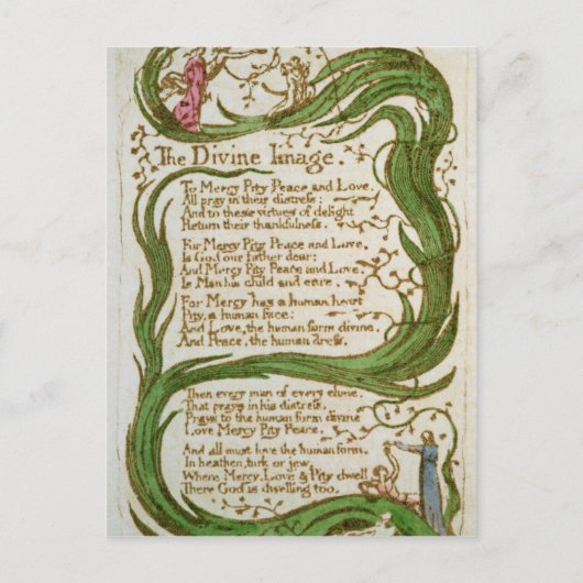 William Blake | Het goddelijke Afbeelding van de l Briefkaart (Voorkant)