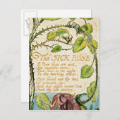 William Blake | Het Zieke Roos, uit Liederen van I Briefkaart (Voorkant / Achterkant)