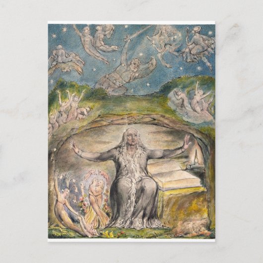 William Blake: Illustratie bij Milton's L'Allegro Briefkaart (Voorkant)