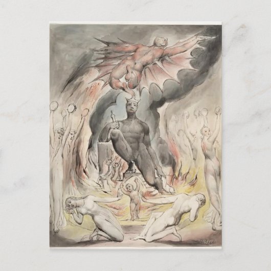 William Blake: Illustratie Christus nationaliteit Briefkaart (Voorkant)