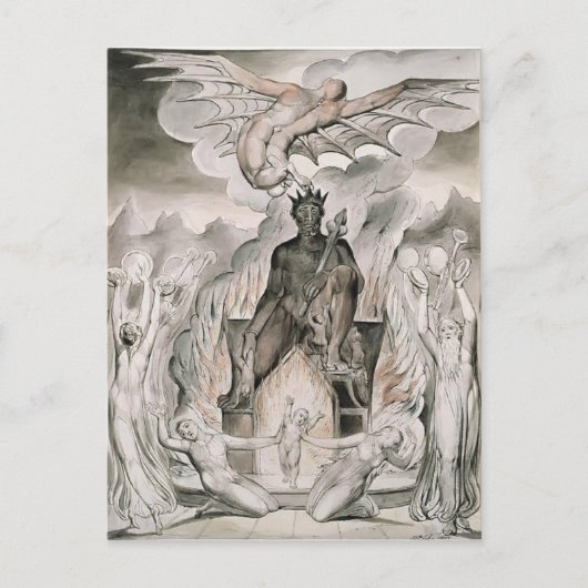 William Blake: Illustratie Christus nationaliteit Briefkaart (Voorkant)