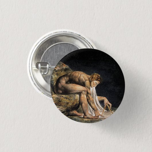William Blake Isaac Newton Button (Voorkant /achterkant)