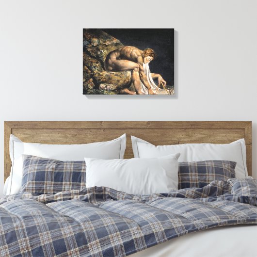 William Blake Isaac Newton Canvas Afdruk (Insitu (Slaapkamer))
