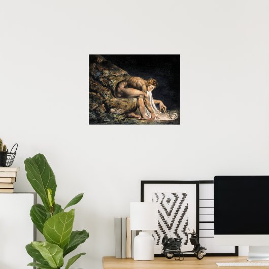 William Blake Isaac Newton Poster (Thuiskantoor)