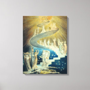 William Blake Jacob's Ladder Canvas Afdruk