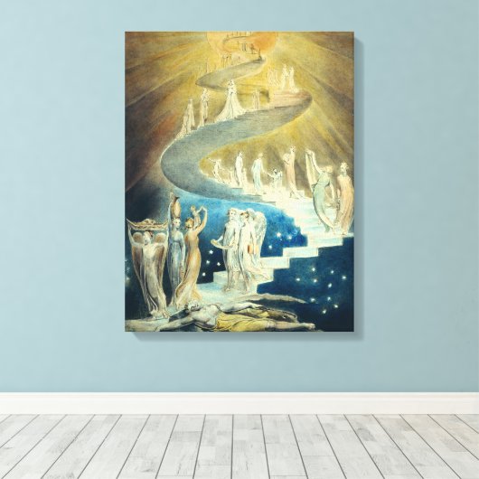 William Blake Jacob's Ladder Canvas Afdruk (Insitu (Houten vloer))