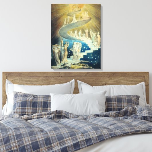 William Blake Jacob's Ladder Canvas Afdruk (Insitu (Slaapkamer))