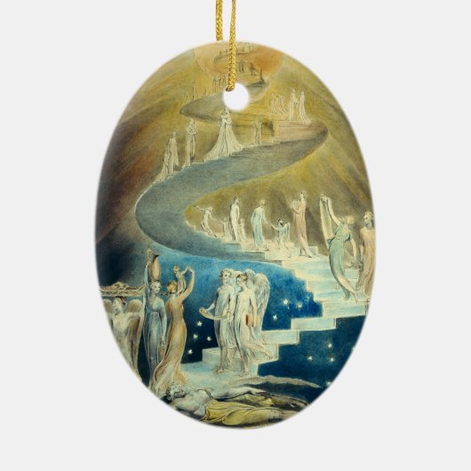 William Blake Jacob's Ladder Keramisch Ornament (Achterkant)