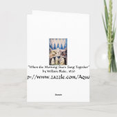 William Blake Kaart: Voor de Goddelijke Troon Feestdagen Kaart (Achterkant)