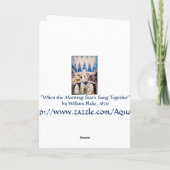 William Blake Kaart: Voor de Goddelijke Troon Feestdagen Kaart (Achterkant)