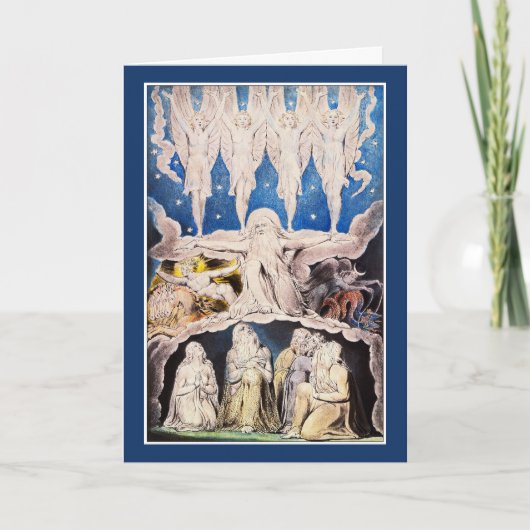 William Blake Kaart: Voor de Goddelijke Troon Feestdagen Kaart (Voorkant)
