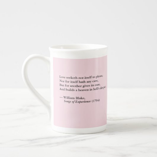 William Blake "Love Seeketh Not" Bone China Mok (Links)