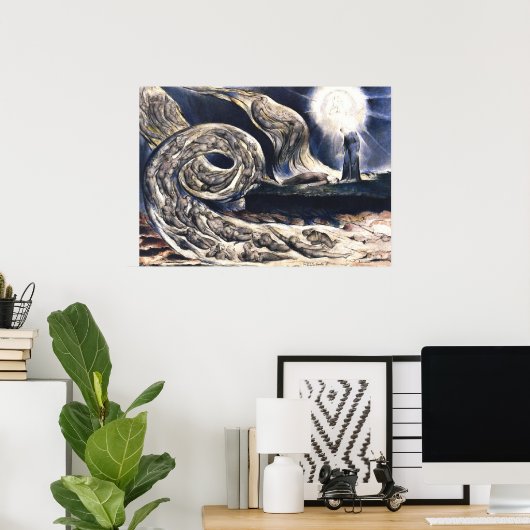 William Blake Lovers' Whirlwind illustreert de hel Poster (Thuiskantoor)