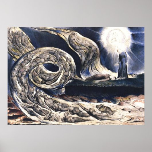 William Blake Lovers' Whirlwind illustreert de hel Poster (Voorkant)