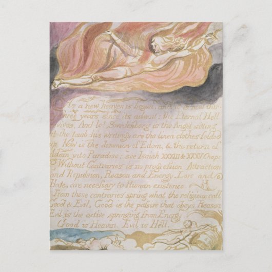William Blake | "Met een nieuwe hemel" Briefkaart (Voorkant)