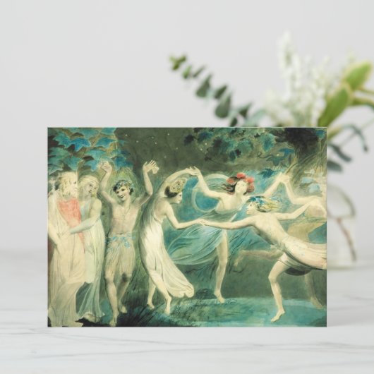 William Blake MidSummer Night's Dream Invitations Kaart (Staand voorkant)