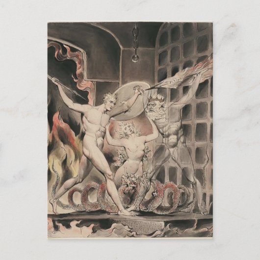 William Blake: Milton's Paradise Lost Briefkaart (Voorkant)