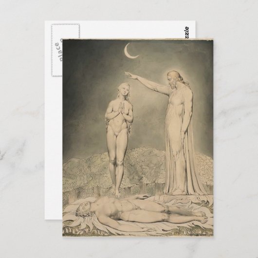 William Blake: Milton's Paradise Lost Briefkaart (Voorkant / Achterkant)