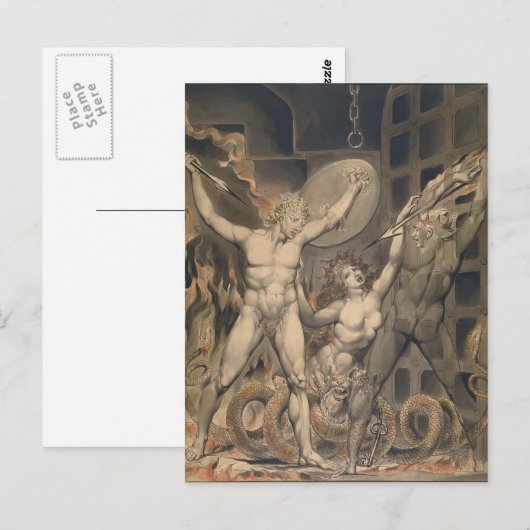 William Blake: Milton's Paradise Lost Briefkaart (Voorkant / Achterkant)