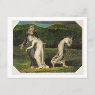 William Blake   Naomi entreating Ruth and Orpah to Briefkaart