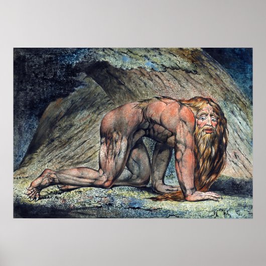 William Blake Nebuchadnezzar Poster (Voorkant)