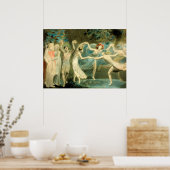William Blake Oberon, Titania en Puck met Fairie Poster (Keuken)