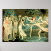 William Blake Oberon, Titania en Puck met Fairie Poster (Voorkant)