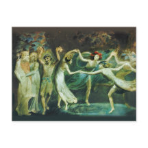 William Blake Oberon Titania en Puck met feiries