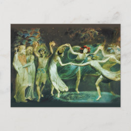 William Blake Oberon Titania en Puck met feiries Briefkaart