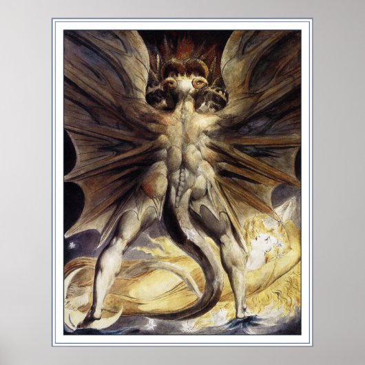 William Blake Poster Print: Grote Rode draak (Voorkant)