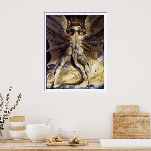 William Blake Poster Print: Grote Rode draak (Keuken)