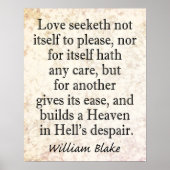 William Blake Quote - Heaven in Hell's Despair Poster (Voorkant)