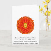 William Blake Quote Kaart (Gele Bloem)