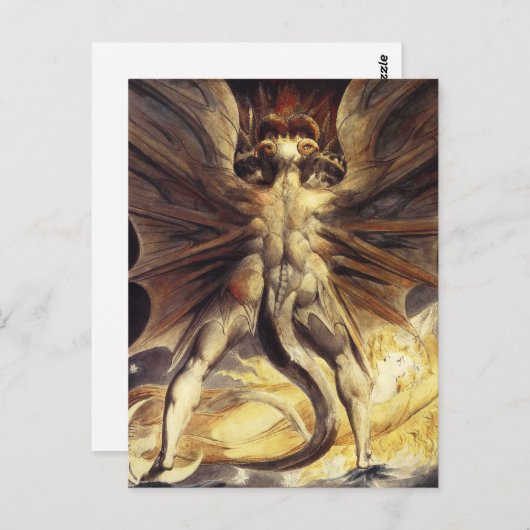 William Blake Red Dragon Briefkaart (Voorkant / Achterkant)