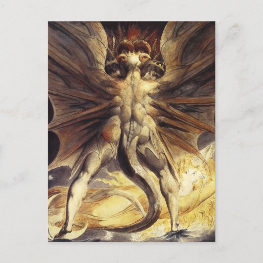William Blake Red Dragon Briefkaart (Voorkant)