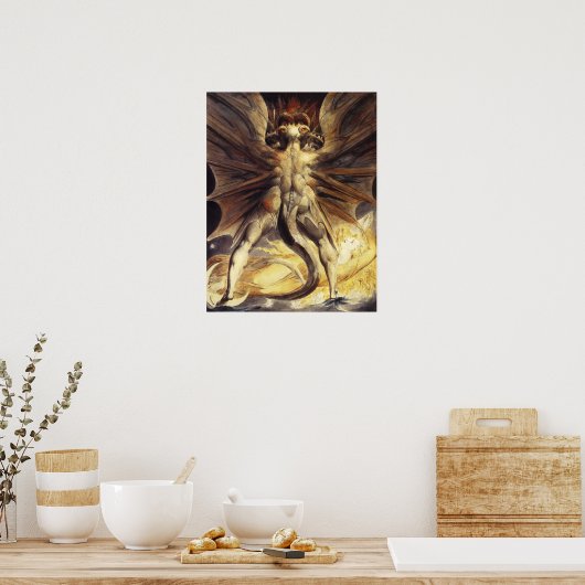 William Blake Red Dragon Poster (Keuken)