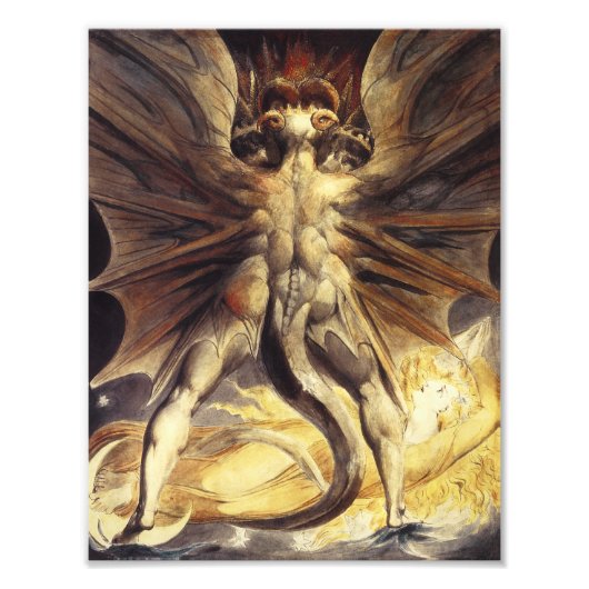William Blake Red Dragon Print Foto Afdruk (Voorkant)