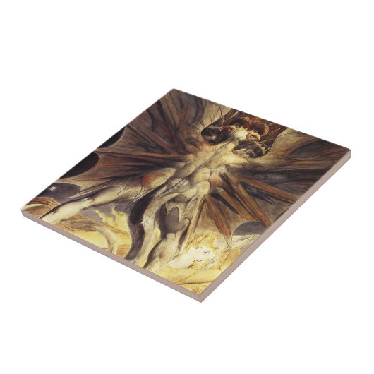 William Blake Red Dragon Tile Tegeltje (Zijkant)