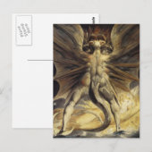 William Blake-Red Dragon & Woman met zon gesloten Briefkaart (Voorkant / Achterkant)