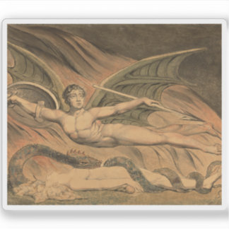 William Blake - Satan verheerlijkt Eva Sticker