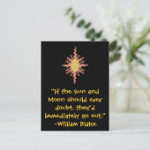 William Blake Sun en Moon Quote Briefkaart (Staand voorkant)