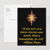 William Blake Sun en Moon Quote Briefkaart (Voorkant / Achterkant)
