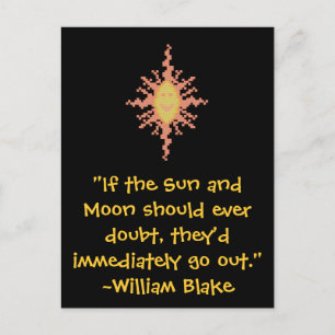 William Blake Sun en Moon Quote Briefkaart