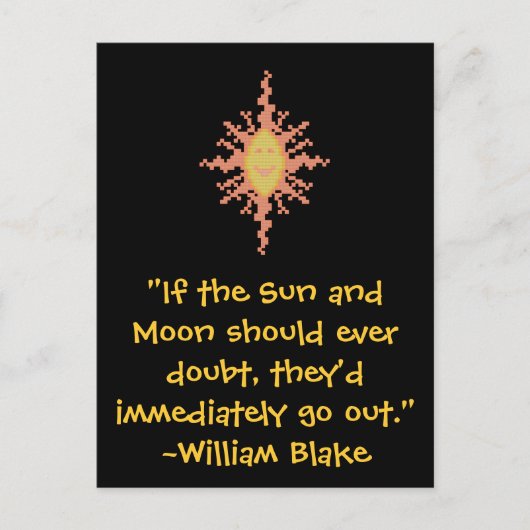 William Blake Sun en Moon Quote Briefkaart (Voorkant)