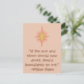 William Blake Sun en Moon Quote Briefkaart (Staand voorkant)