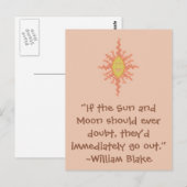 William Blake Sun en Moon Quote Briefkaart (Voorkant / Achterkant)