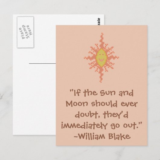 William Blake Sun en Moon Quote Briefkaart (Voorkant / Achterkant)
