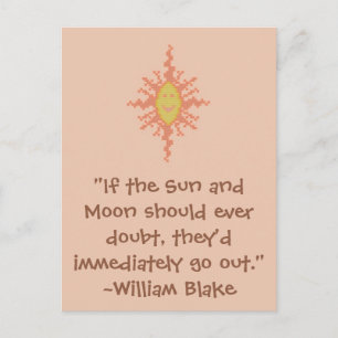 William Blake Sun en Moon Quote Briefkaart