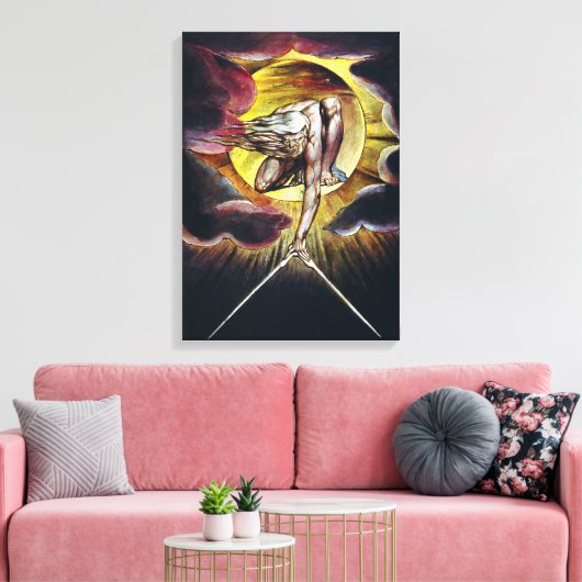 William Blake The Ancient of Days Painting Canvas Afdruk (Insitu (Woonkamer))