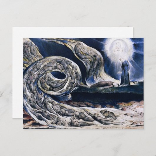 William Blake The Lovers Whirlwind Briefkaart (Voorkant / Achterkant)